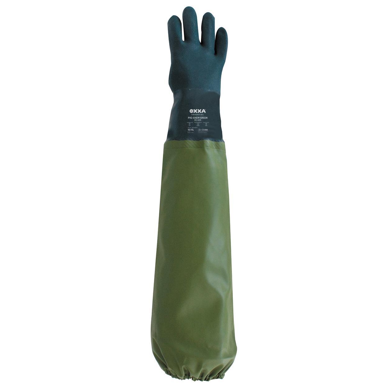 PVC groen plukhandschoen rechts