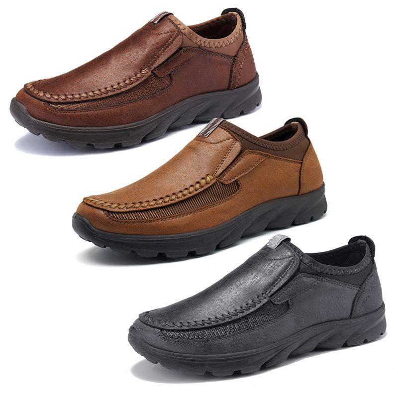 pu leather loafers