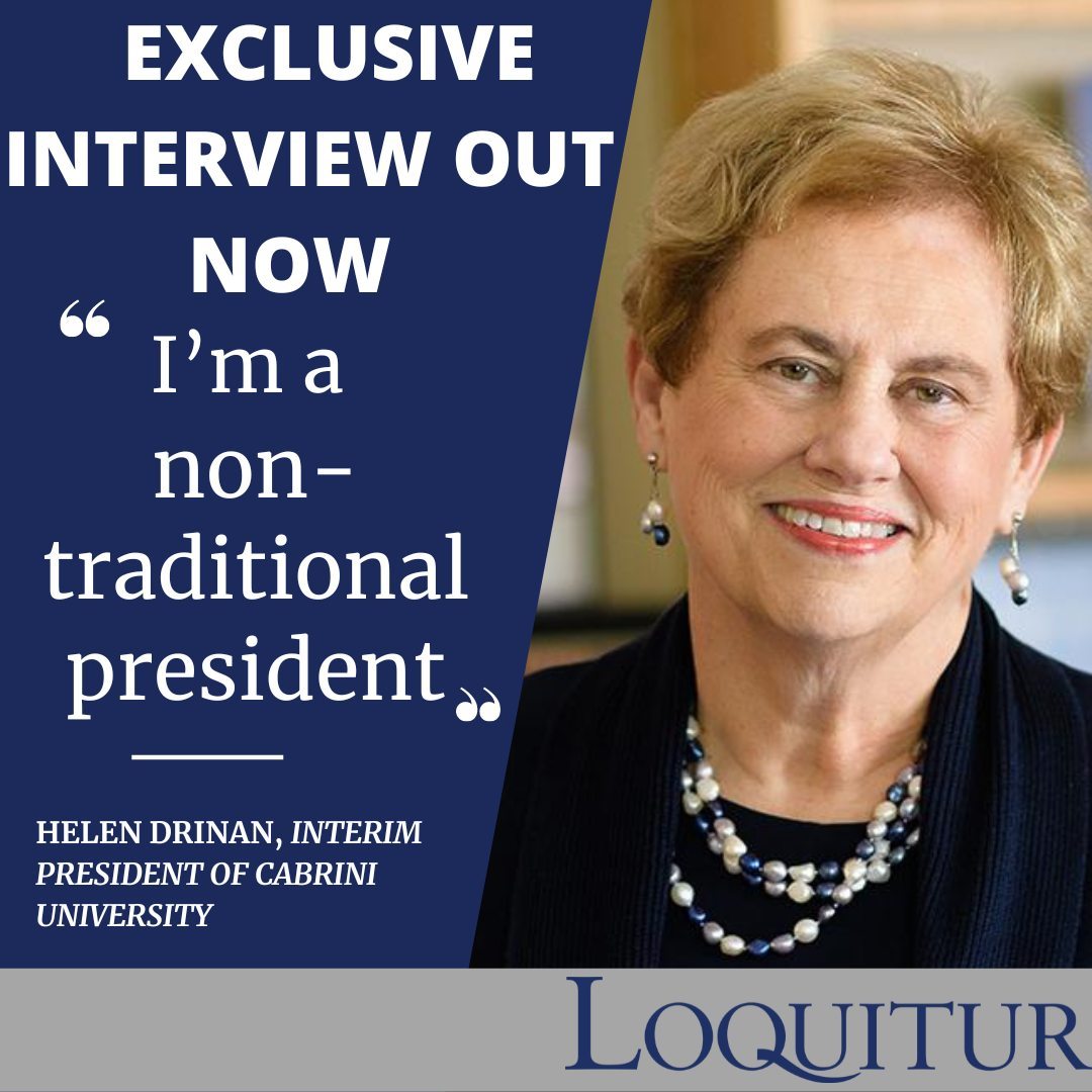 Meet Cabrini's Interim President Helen Drinan.The exclusive interview with Helen is out now! She tells student media that she wants to bring transparency and new revenue to Cabrini University. Link in bio for story⁠
✍️:@mattruth_01 @rchybinski⁠
#Loquitur#CabriniUniversity#Cabrini#studentnews#newspaper #collegenewspaper