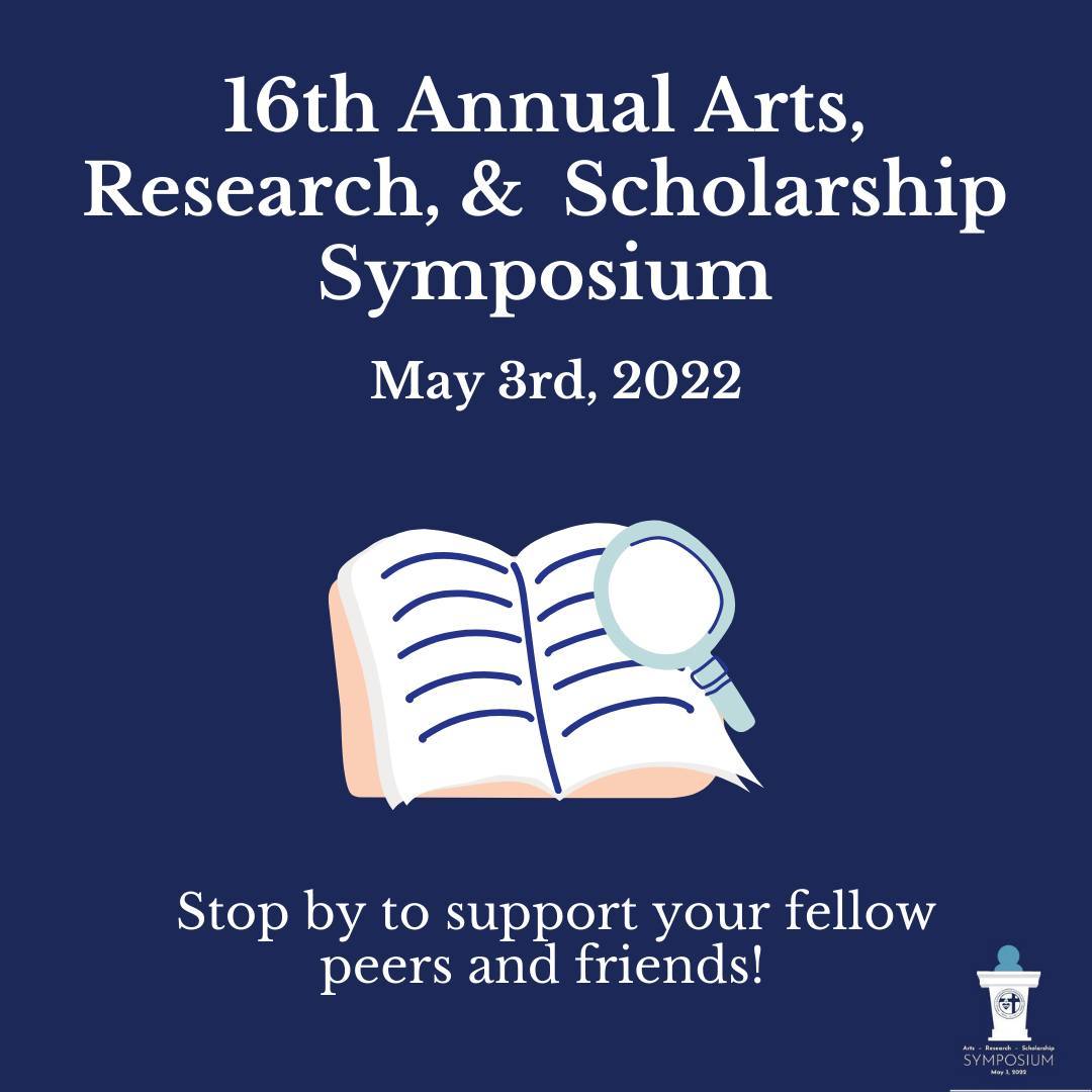 Looking for reasons to attend the Arts, Research & Scholarship Symposium? Then look no further! The symposium will be day of alternative educational programming where students will have the opportunity to discuss their research and share their work. Come out to support your fellow peers and friends on Monday May 2nd and Tuesday May 3rd! #Research#UndergraduatePresentations #GraduatePresentations #AlternativeEducation