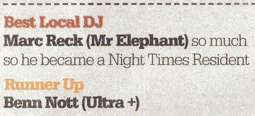 Night Times Awards - Dec 2008