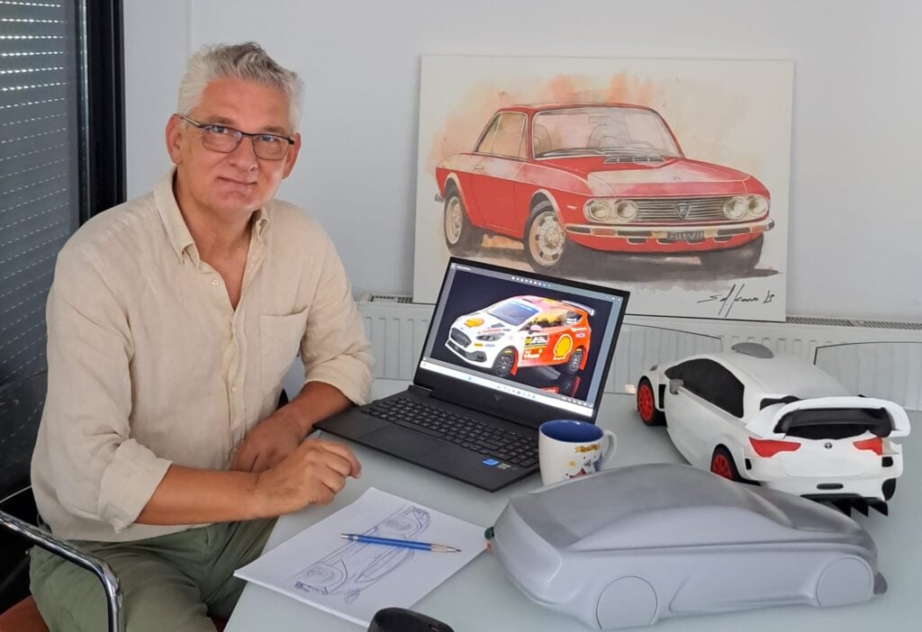 Ο Σωτήρης Κωβός σχεδιάζει το livery του Ford Fiesta Rally3 της Traction Rally Team για το ΕΚΟ Ράλλυ Ακρόπολις