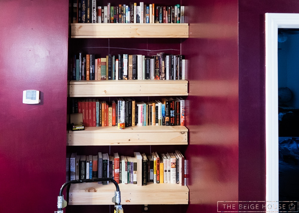 How to Build Floating Library Wall Shelves