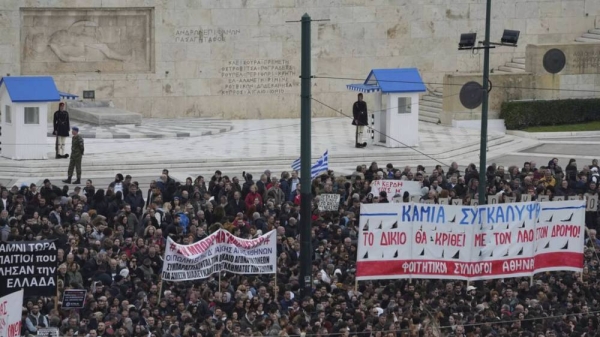 Mass-protests-paralyze-Greece-on