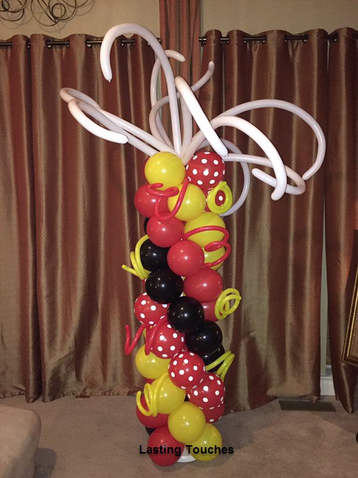 DISNEY- 7ft Spiral Column with Celebration Topper and 160 q Accent Coils