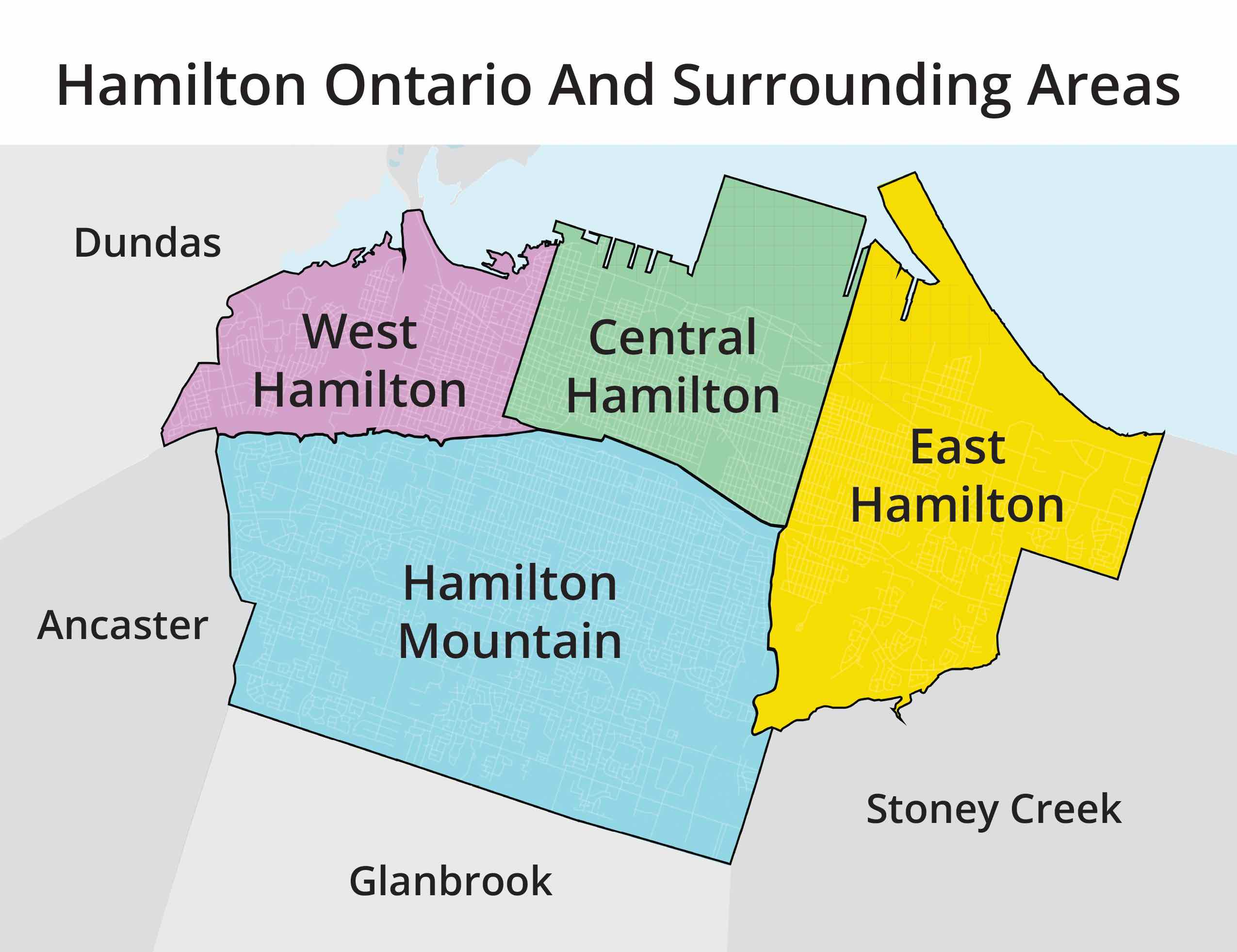 Map Of Hamilton Mountain Hamilton Mountain Neighbourhood Art Print Mountview Map Digital Prints Art  & Collectibles Jan-Takayama.com