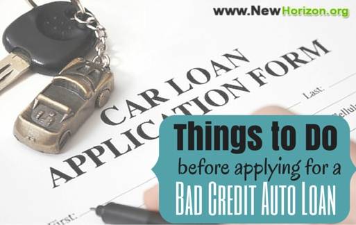 Things to Do Before Applying for a Bad Credit Auto Loan