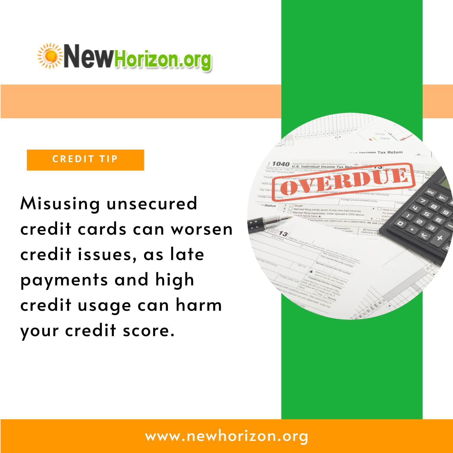 late payments and high credit usage can worsen credit issues