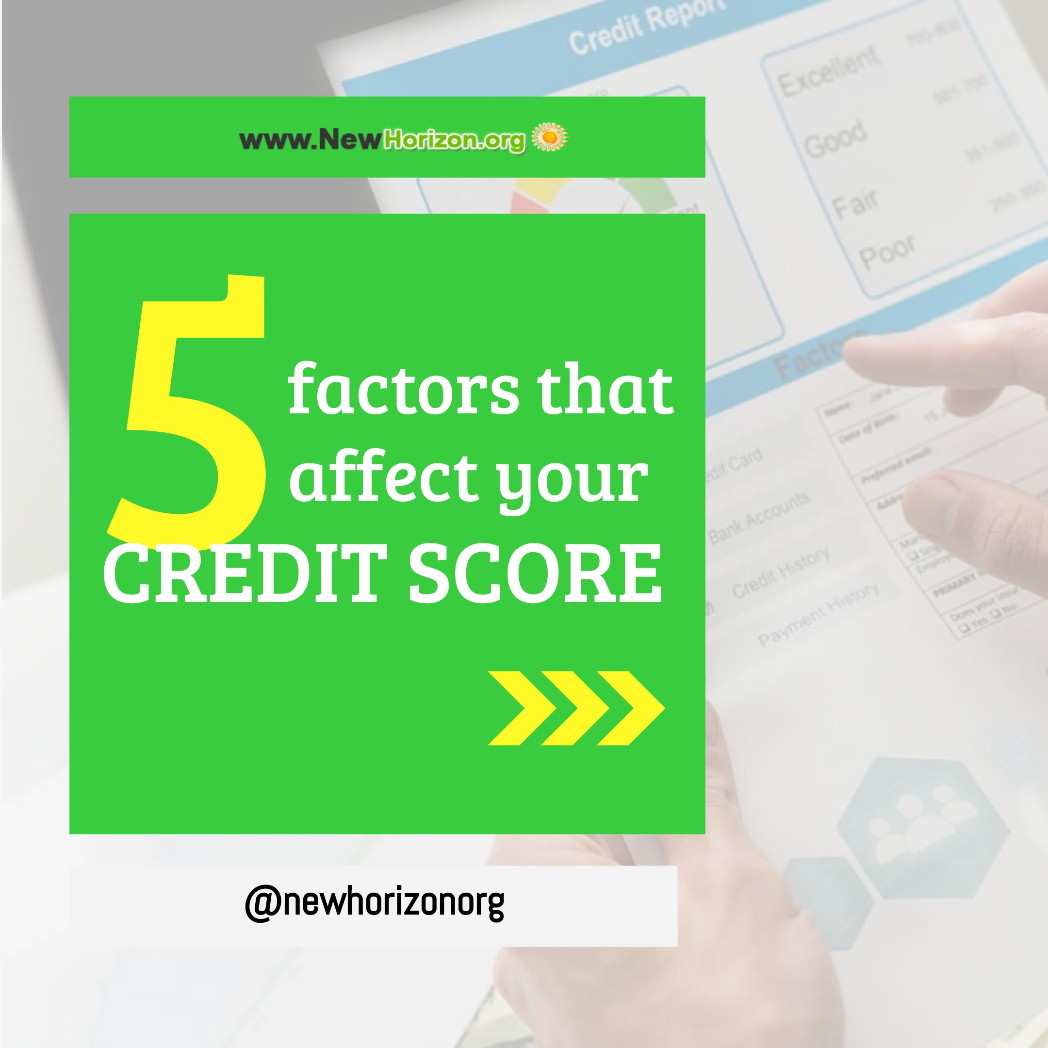 5 factors that affect your credit score