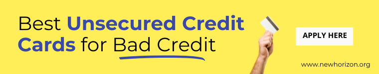 unsecured credit cards for bad credit