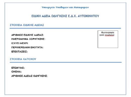 Αθήνα 15/10/2025: ΔΙΑΔΙΚΑΣΙΑ ΑΝΑΝΕΩΣΗΣ – ΕΚΔΟΣΗΣ ΕΙΔΙΚΗΣ ΑΔΕΙΑΣ ΤΑΞΙ ΜΕΣΩ GOV.GR