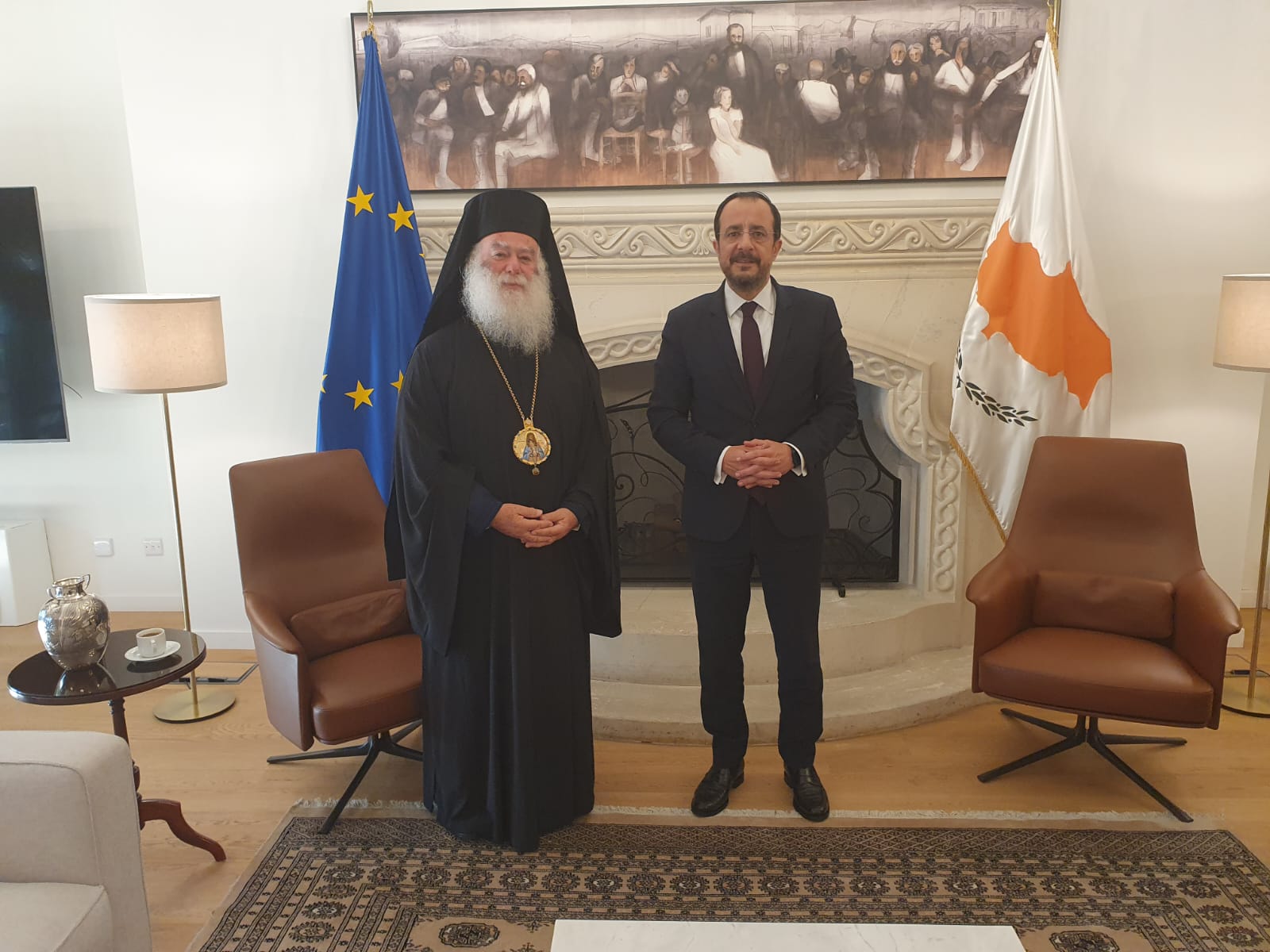 Συνάντηση της Α.Θ.Μ. με τον Πρόεδρο της Κυπριακής Δημοκρατίας