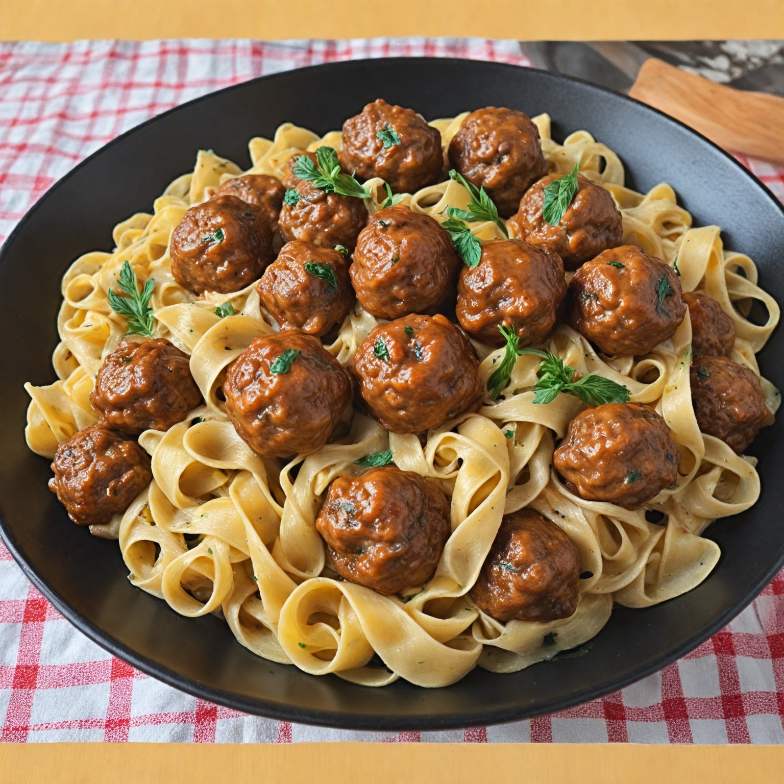 thisishellas- pasta and meatballs