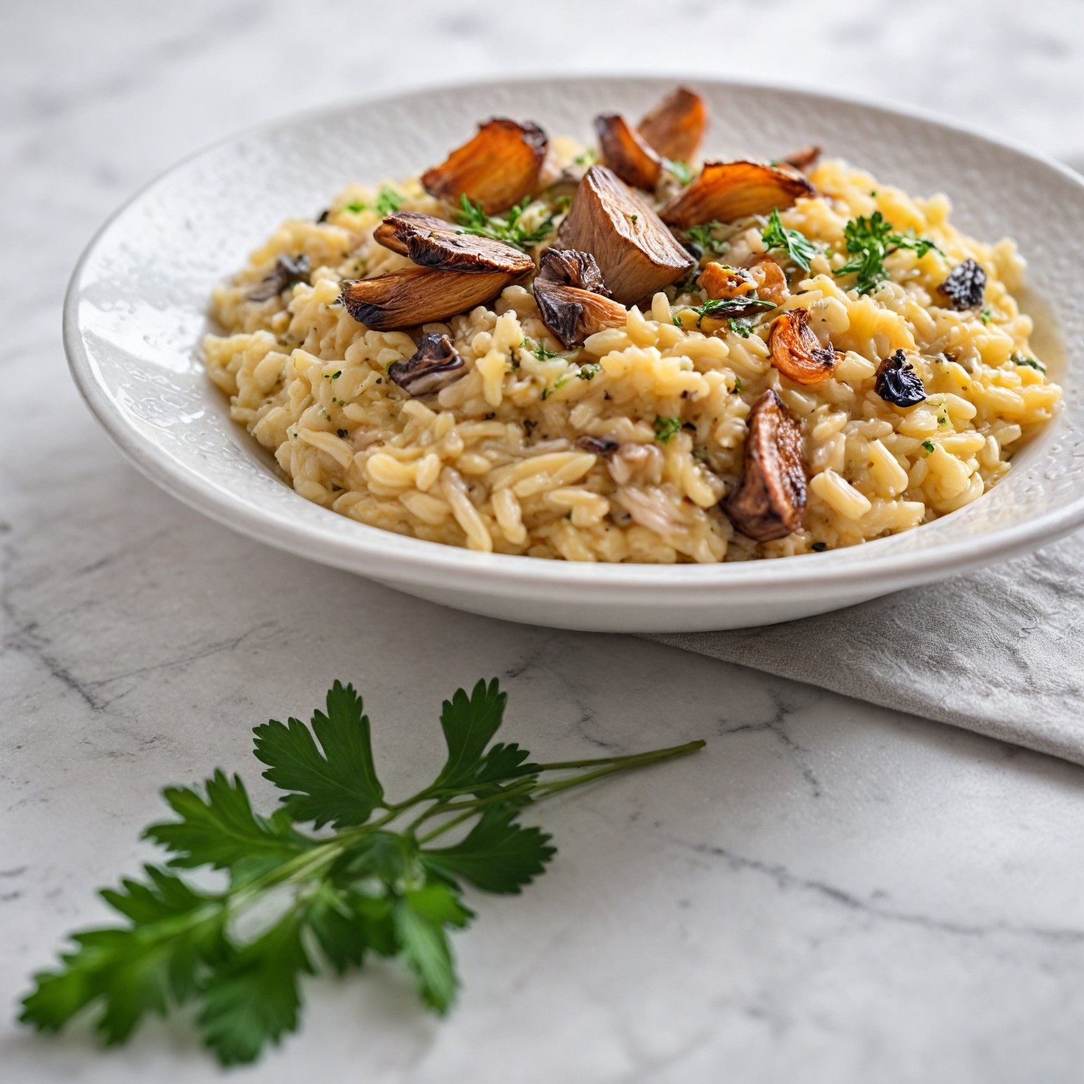 thisishellas-Risotto with dried mushrooms and gruyere cheese