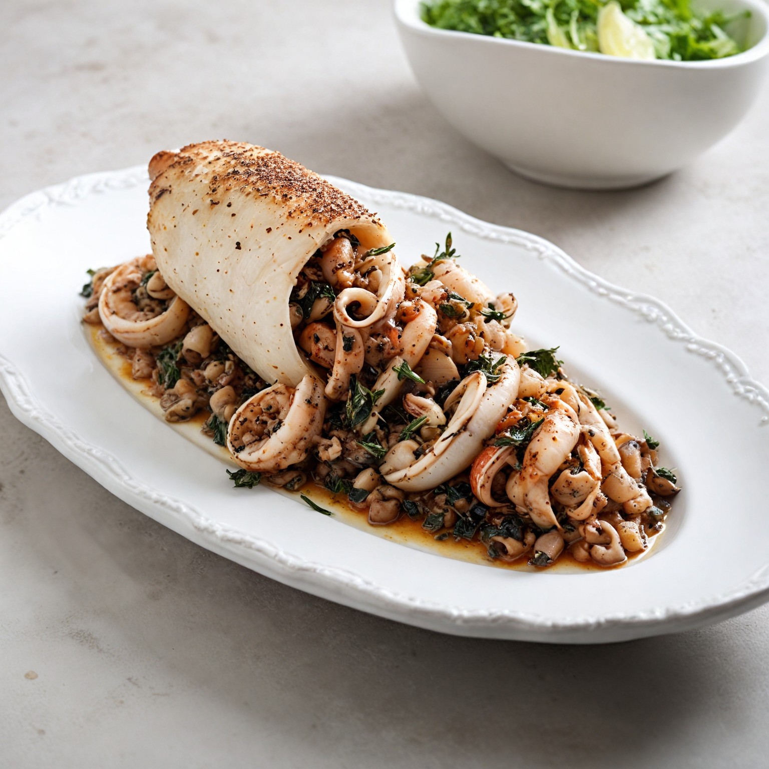 thisishellas-Squid stuffed with quinoa