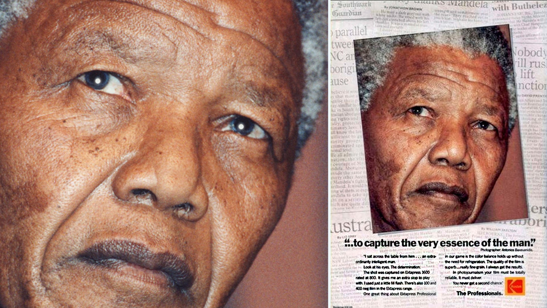 Το ευχαριστώ του Mandela στον ομογενή  ηθοποιό και φωτογράφο  της Μελβούρνης Αντώνη Μπαξαβενίδη