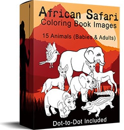 african safari animals coloring images