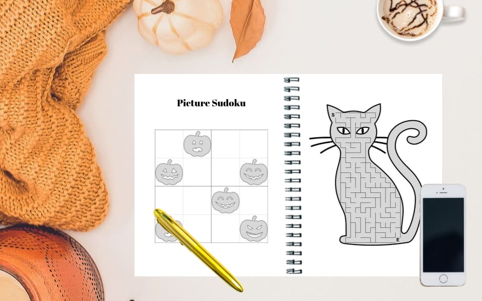 halloween puzzles for kids mock