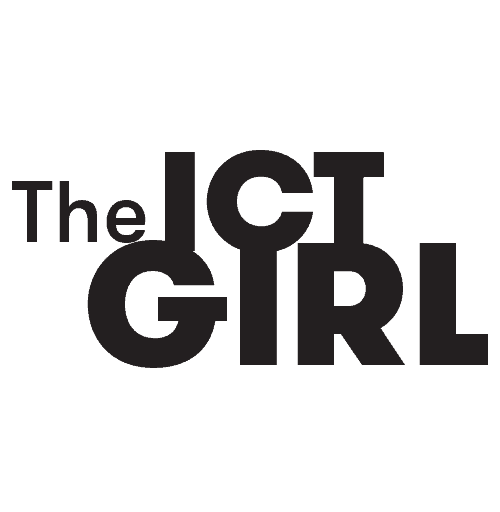 the ICT girl 2014-2019 1 the ICT girl logo in zwart-wit