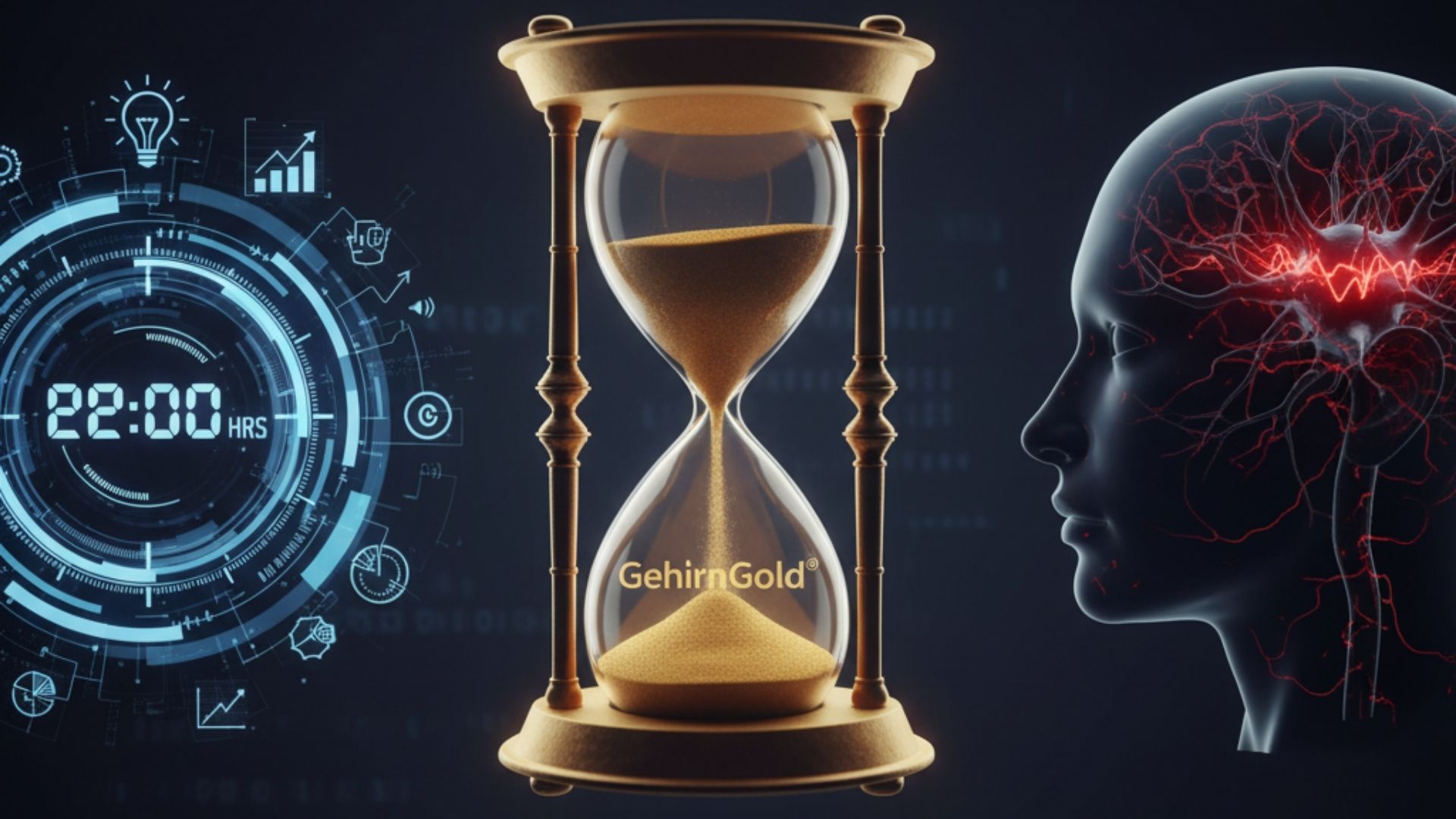 Eine Uhr, deren Ziffernblatt in viele kleine Schlaf- und Wachphasen unterteilt ist, was das Konzept des polyphasischen Schlafs symbolisiert.