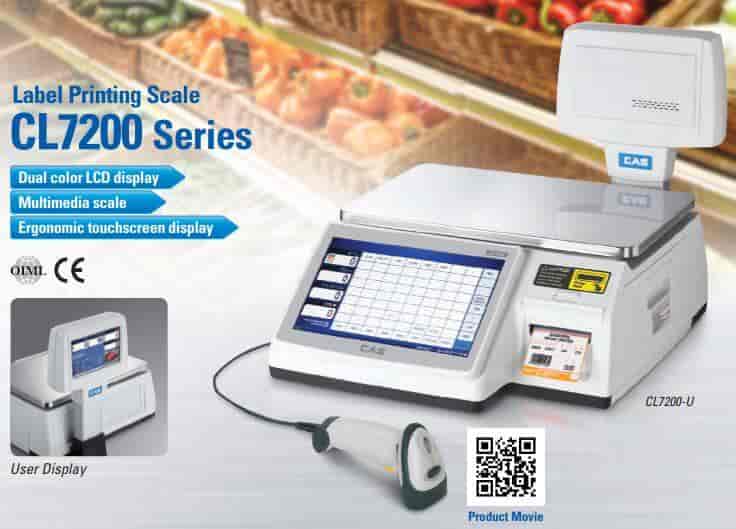 cas CL7200 Series Label Printing Scale CAS Price Computing Weighing