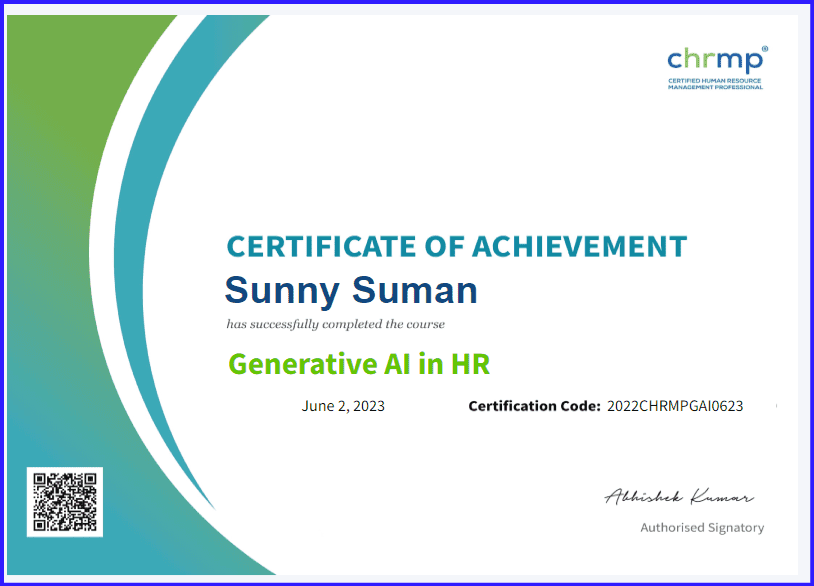 Generative AI in HR Certificate