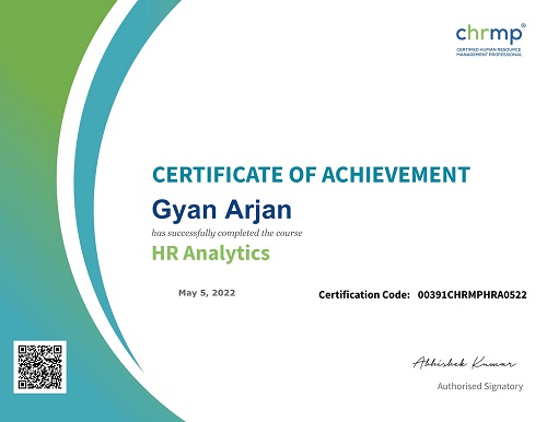 HR Analytics Certificate