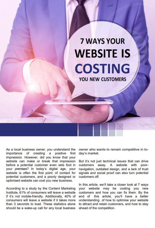 Article 1, 7 Reasons Your Website Is Costing You New Customers