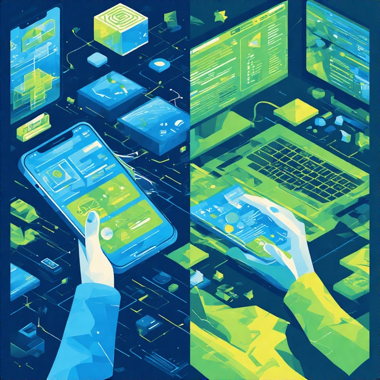 compare design principles for mobile apps and desktop software in a concise table