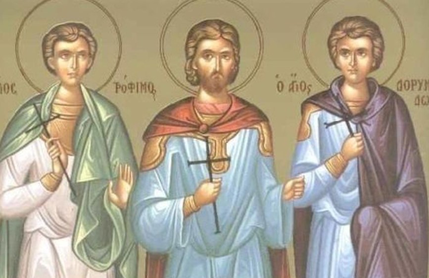 19 Σεπτεμβρίου – Γιορτή σήμερα: Άγιοι Τρόφιμος, Σαββάτιος και Δορυμέδων