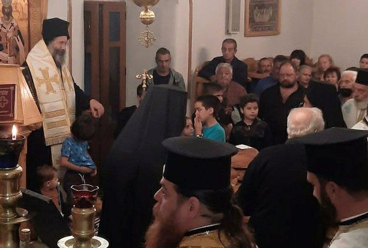 Ο Μητροπολίτης Ρεθύμνης στον Ιερό Ενοριακό Ναό της Οσίας Πελαγίας της Ενορίας Απλαδιανών Μυλοποτάμου
