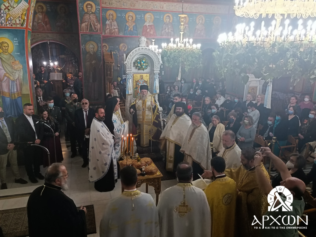Αρχιερατικός Εσπερινός στον Ι. Ναό Αγίων Αναργύρων Αττικής