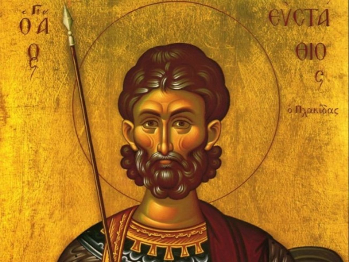 Άgios-efstathios-ke-i-sinodia Άγιος Ευστάθιος και η συνοδεία του, Θεοπίστη η σύζυγος του, Αγάπιος και Θεόπιστος τα παιδιά του