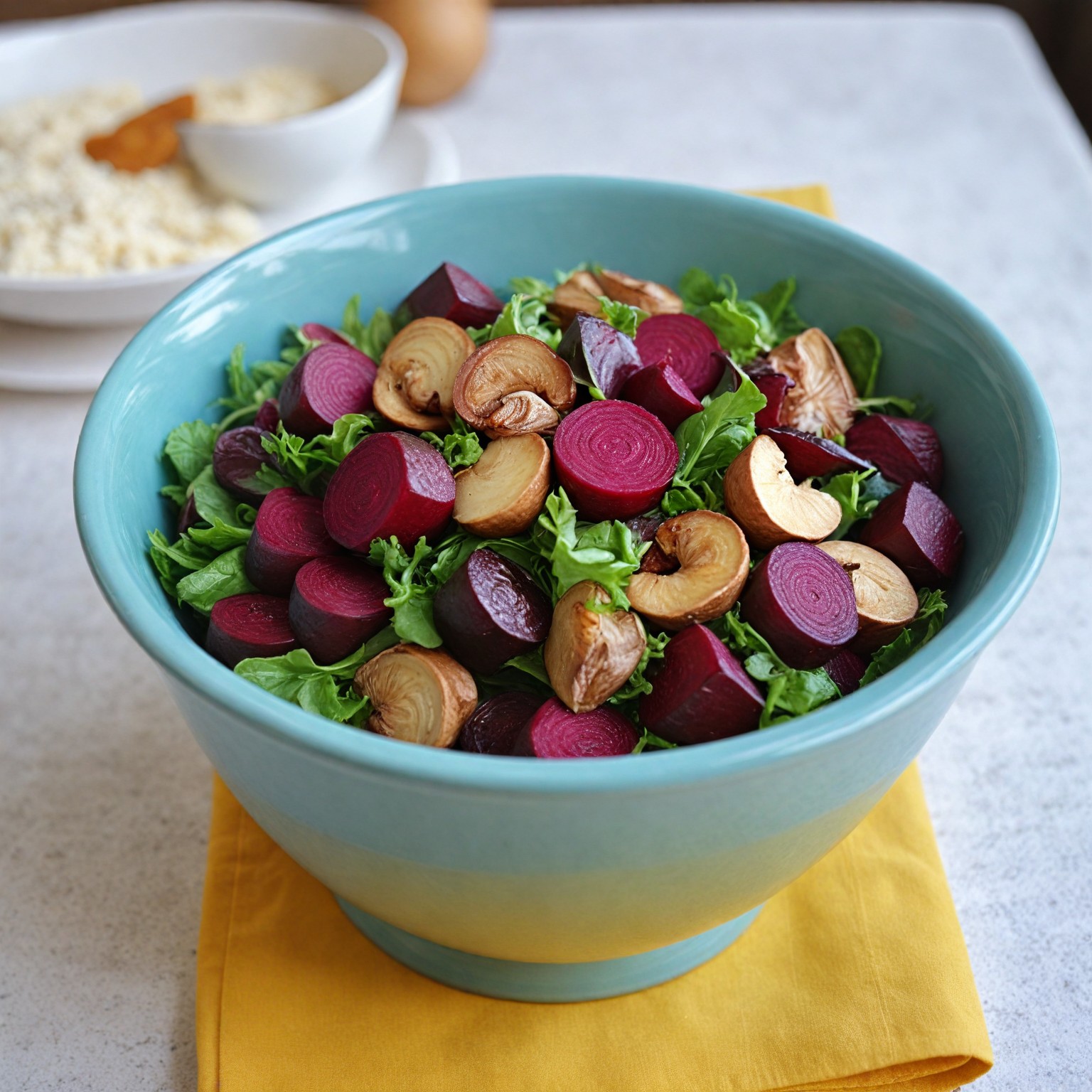 ekklisiasnea-Salad with Beetroot and Mushrooms