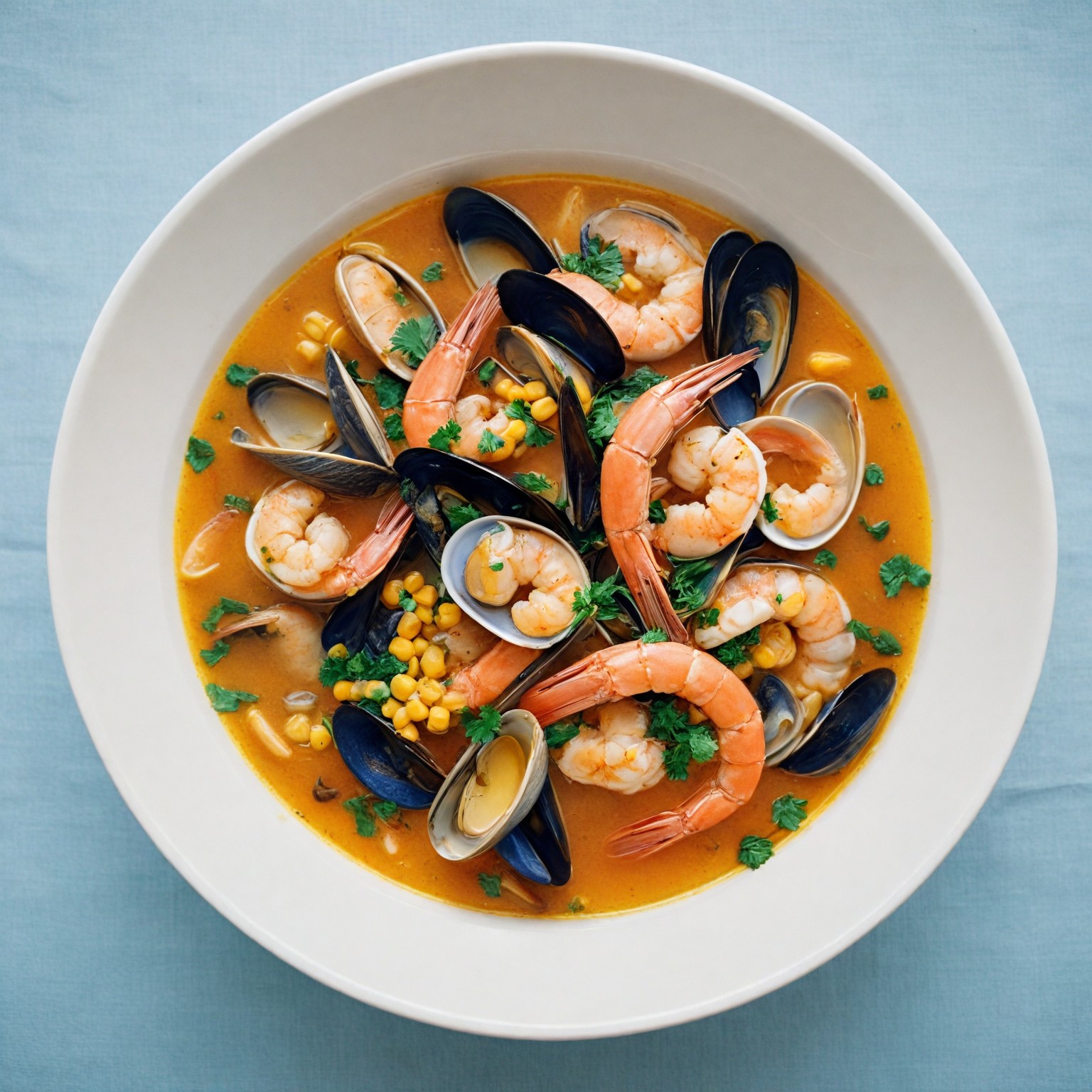 ekklisiasnea-Seafood soup with vegetables
