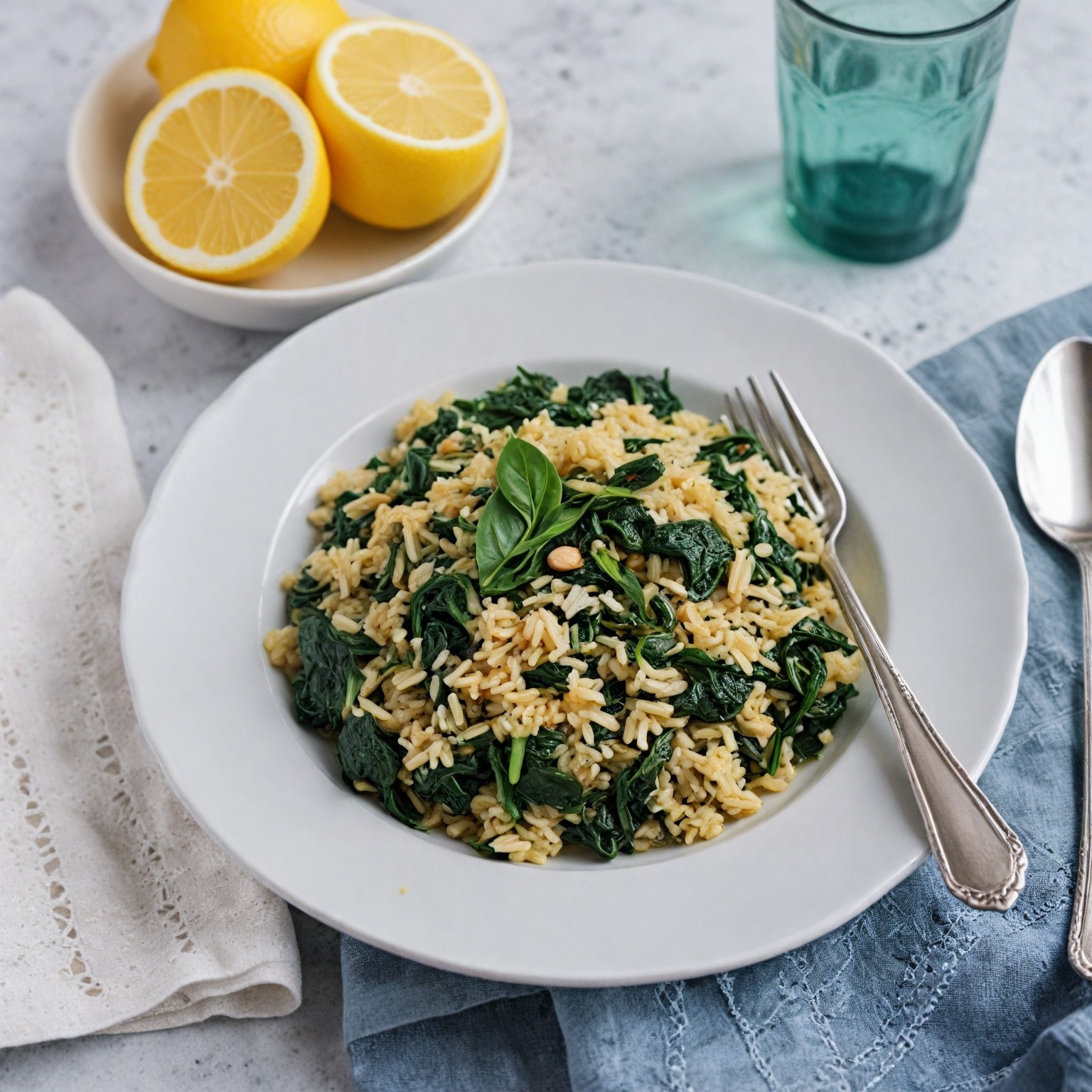 ekklsiasnea-Spinach with rice