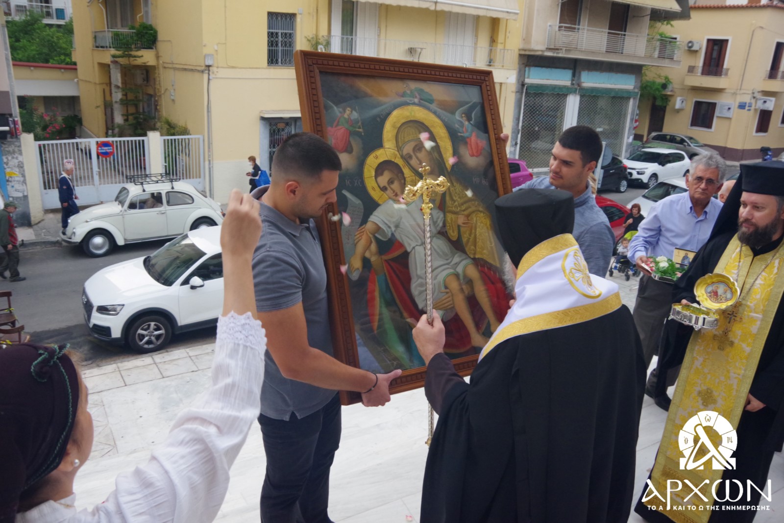 Υποδοχή εικόνας της Παναγίας Ελεούσας στα Κάτω Πατήσια