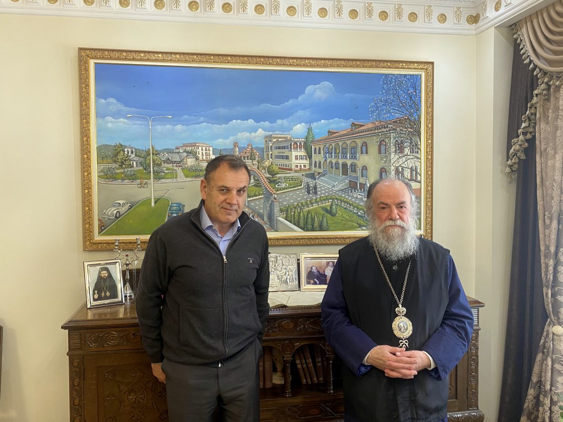 episkepsi-tou-ypourgou-ethnikis-amynas-nikou-panagiotopoulou- Επίσκεψη του Υπουργού Εθνικής Άμυνας Νίκου Παναγιωτόπουλου στον Μητροπολίτη Ελευθερουπόλεως