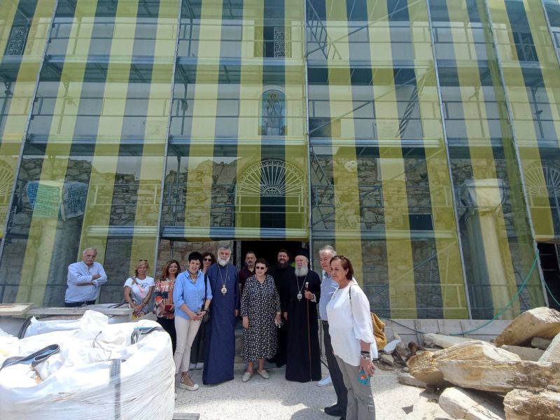 i-ipourgos-politismou-lina-mendoni Η Υπουργός Πολιτισμού Λίνα Μενδώνη στον Παλαιοχριστιανικό Ι. Ναό Αγίας Παρασκευής Χαλκίδος