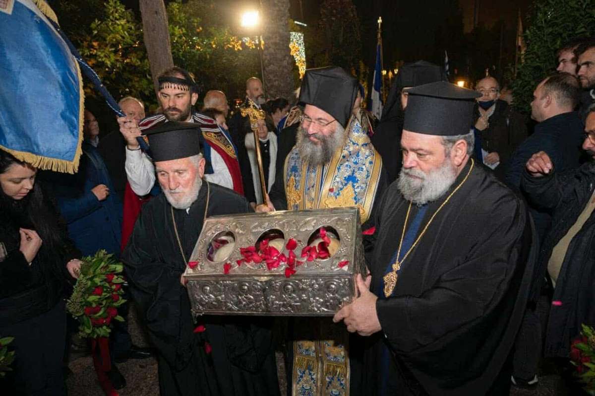 Οι Τίμιες Κάρες των Αγίων Τεσσάρων Μαρτύρων για πρώτη φορά στην Αθήνα