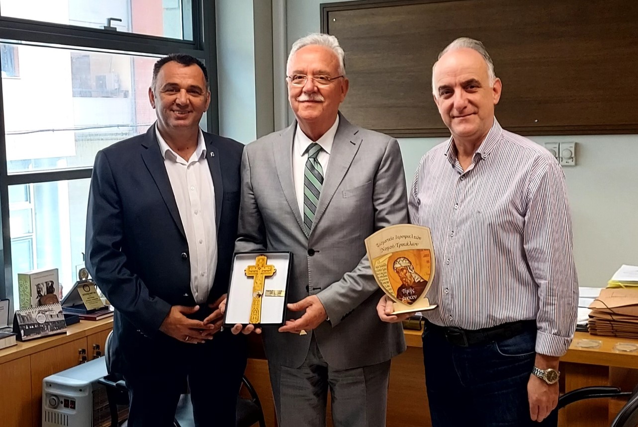 Συνάντηση με τον πρόεδρο του Δικηγορικού Συλλόγου το Σωματείο Ιεροψαλτών Τρικάλων