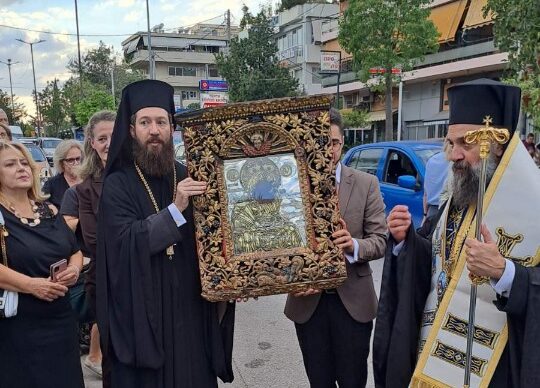 ipodochi-tis-panagias-chozoviotissis-ex Υποδοχή της Παναγίας “Χοζοβιωτίσσης” εξ Αμοργού στον Ι. Ναό Αγίου Παντελεήμονος Πεύκης