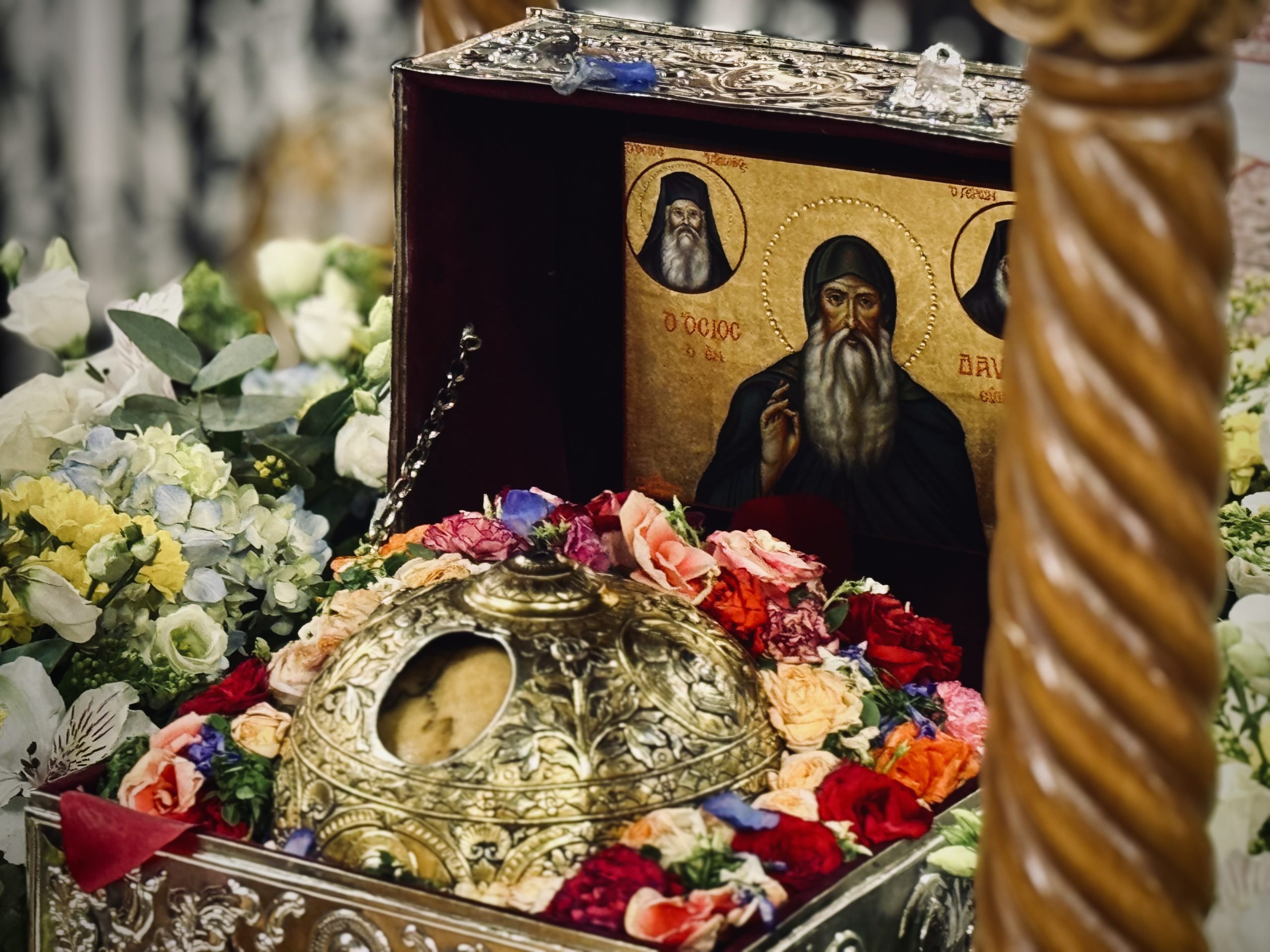 ipodochi-tis-timias-karas-tou Υποδοχή της Τιμίας Κάρας του Οσίου Δαυίδ στον Ι.Ν. Μεταμορφώσεως Του Σωτήρος Κραθίου Ακράτας
