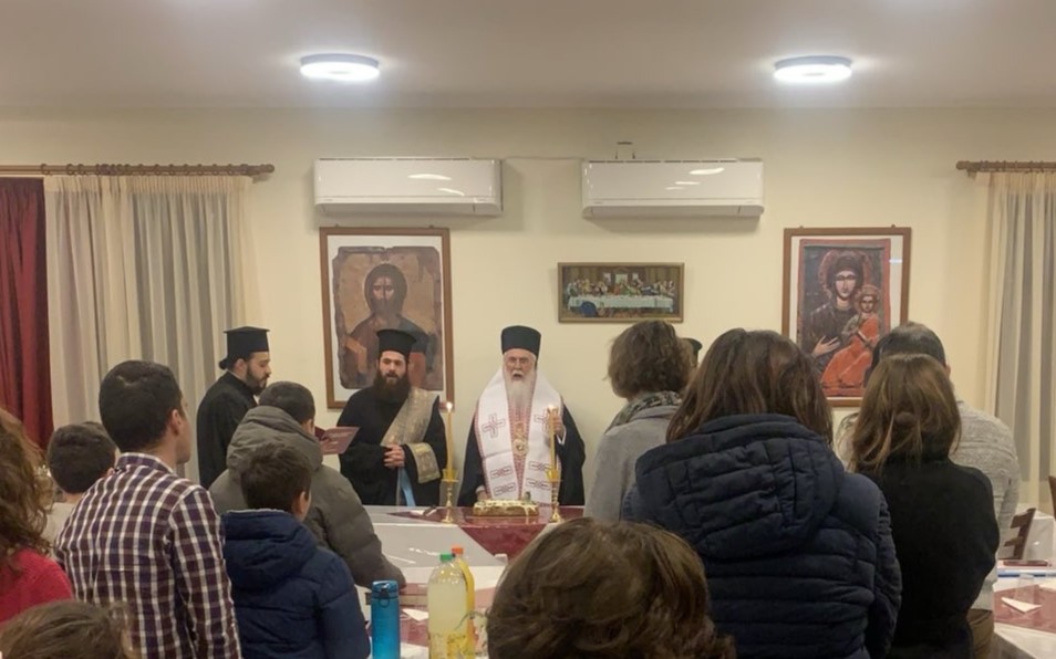 kopi-vasilopitas-stin-scholi-vizantinis Κοπή βασιλόπιτας στην Σχολή Βυζαντινής Μουσικής της Μητροπόλεως Λήμνου