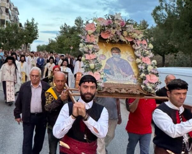 Μεθέορτος Εσπερινός και λιτάνευση Ιεράς Εικόνας Αγίου Ευσταθίου στη Ν. Ιωνία (ΦΩΤΟ)