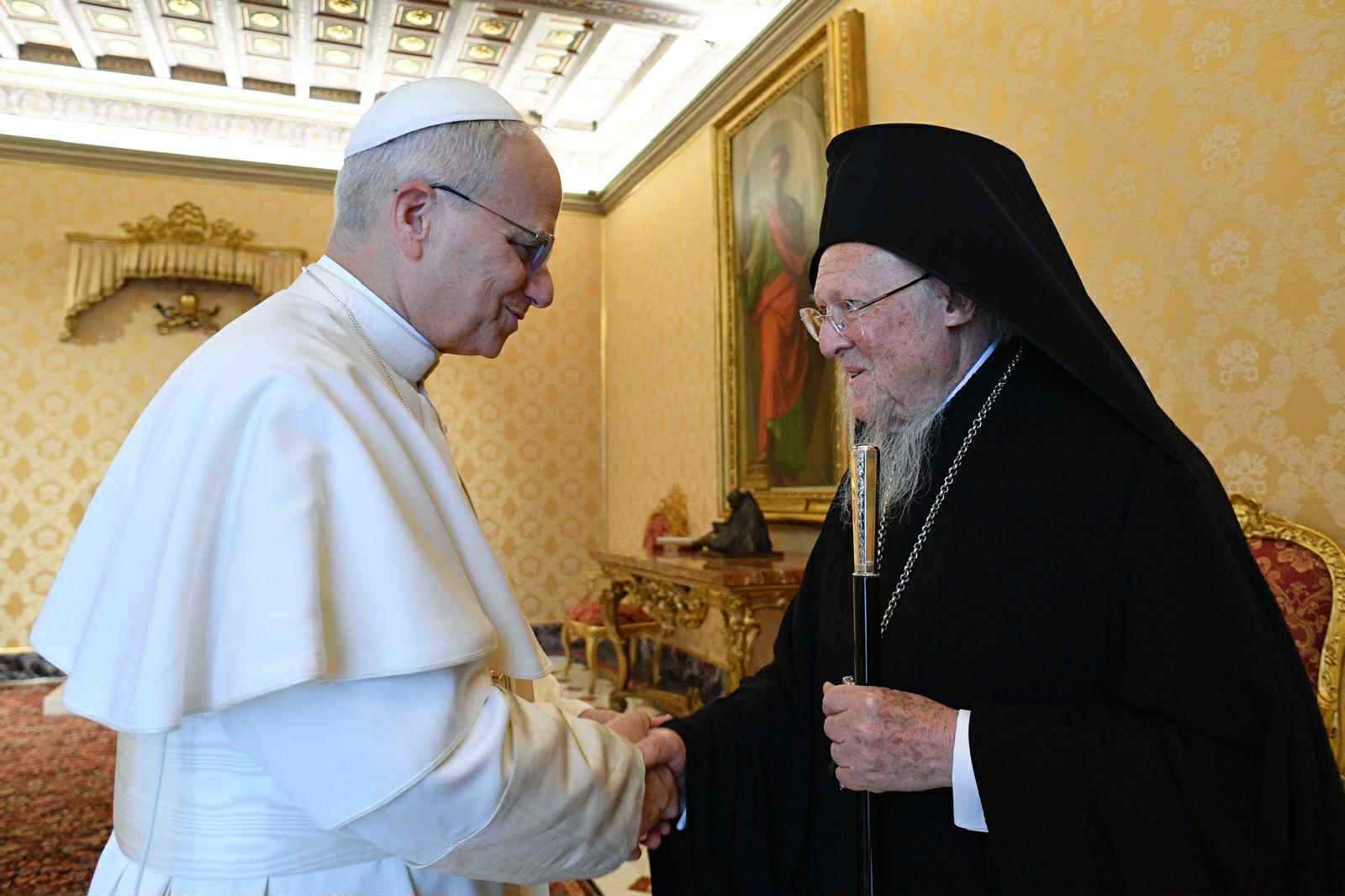 nea-sinantisis-toῦ-oἰkoumenikoῦ-patriarchou-me Νέα συνάντησις τοῦ Οἰκουμενικοῦ Πατριάρχου μέ τήν Α.Ἁγιότητα τόν Πάπαν Λέοντα ΙΔ´