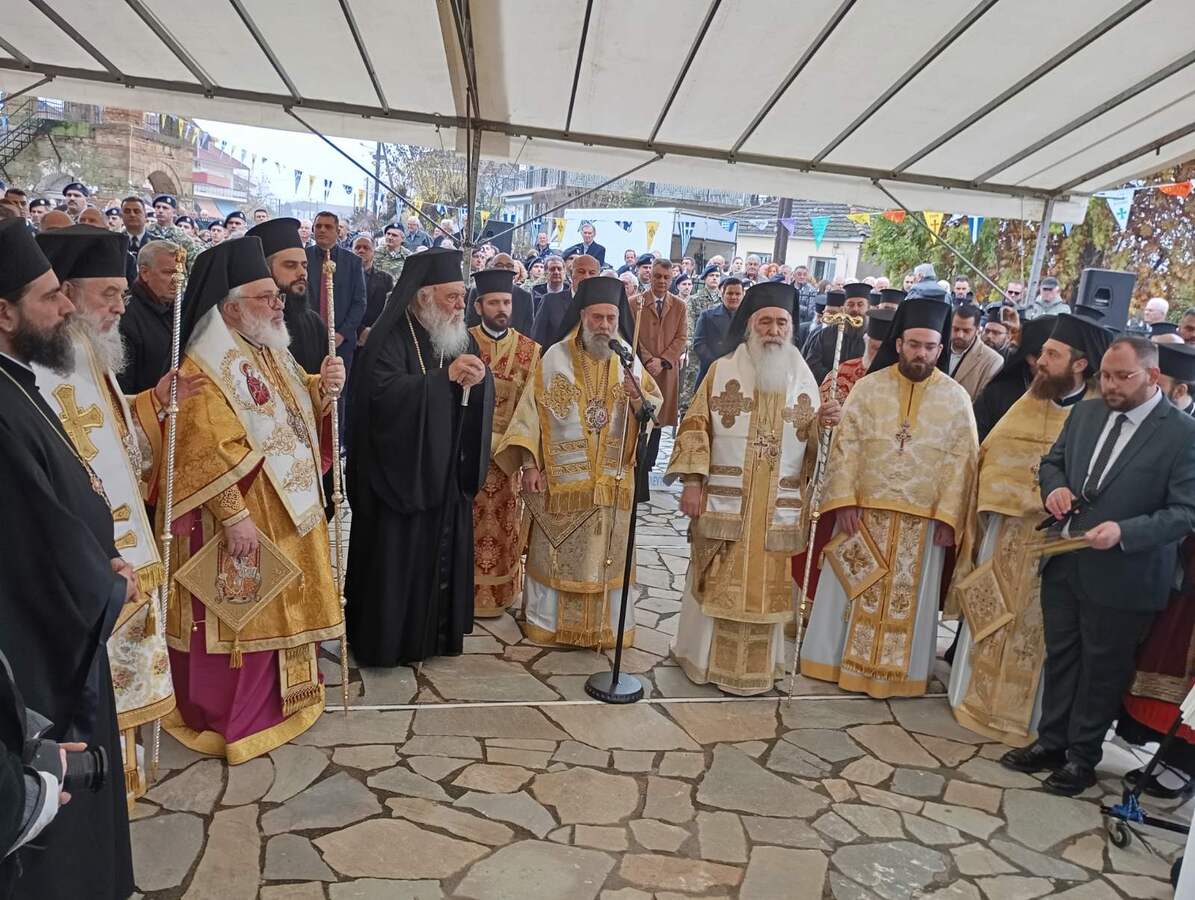 o-Αrchiepiskopos-sta-apokaliptiria-tis Ο Αρχιεπίσκοπος στα αποκαλυπτήρια της προτομής του μακαριστού Αρχιεπισκόπου Σεραφείμ