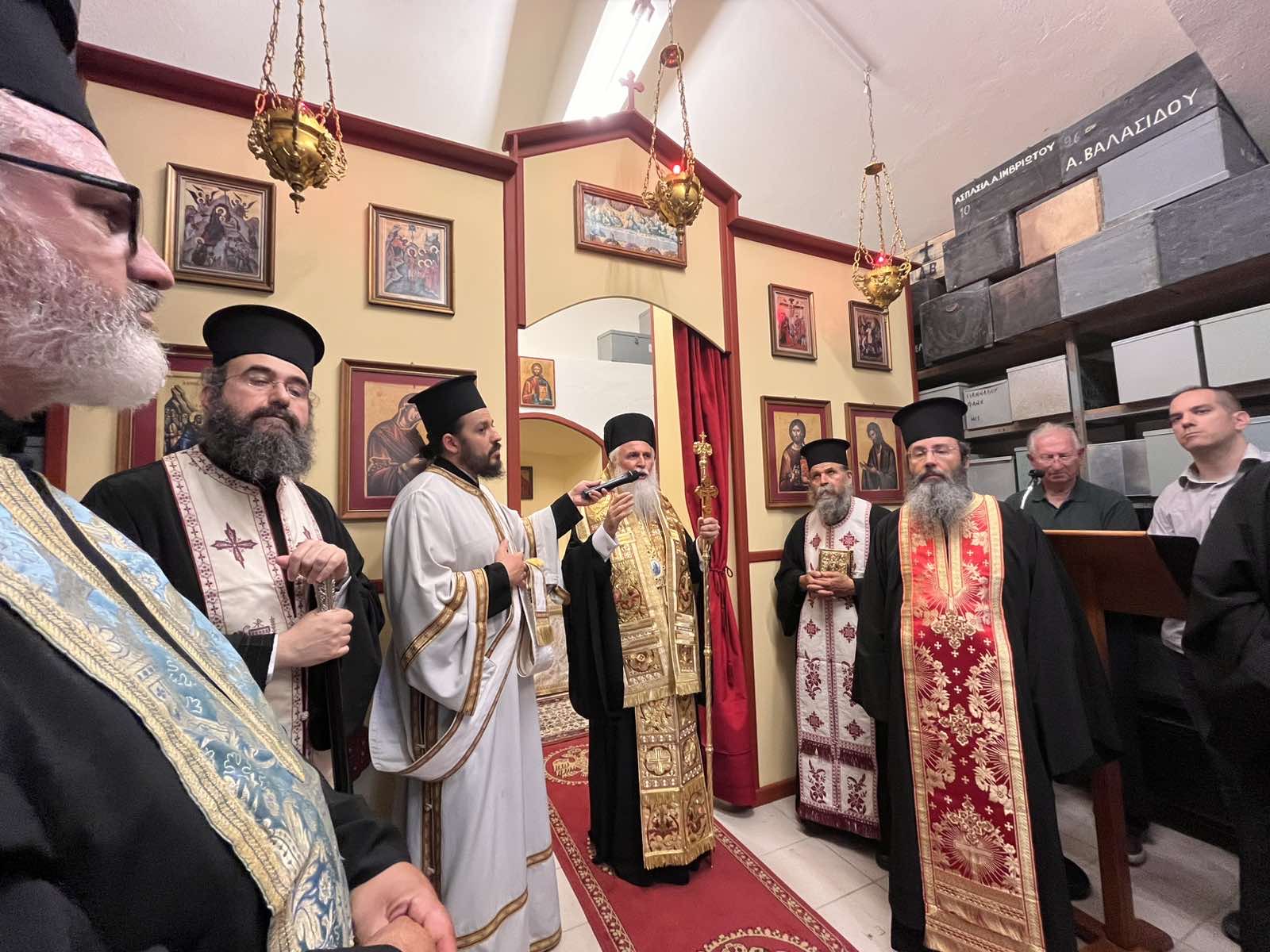 o-mitropolitis-limnou-telese-ta Ο Μητροπολίτης Λήμνου τέλεσε τα θυρανοίξια του Ιερού Παρεκκλησίου του Αγίου Λαζάρου