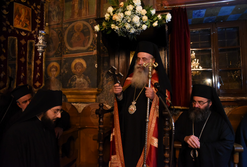 Ο Μητροπολίτης Μαντινείας στην Ι. Μονή Μεταμορφώσεως του Σωτήρος Λουκούς