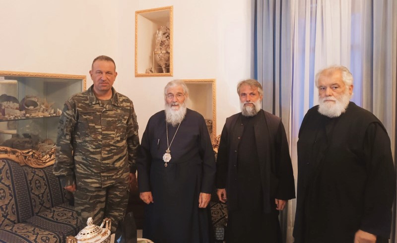 o-neos-diikitis-tou-tagmatos Ο νέος Διοικητής του Τάγματος Εθνοφυλακής Λέρου στον Μητροπολίτη Παΐσιο